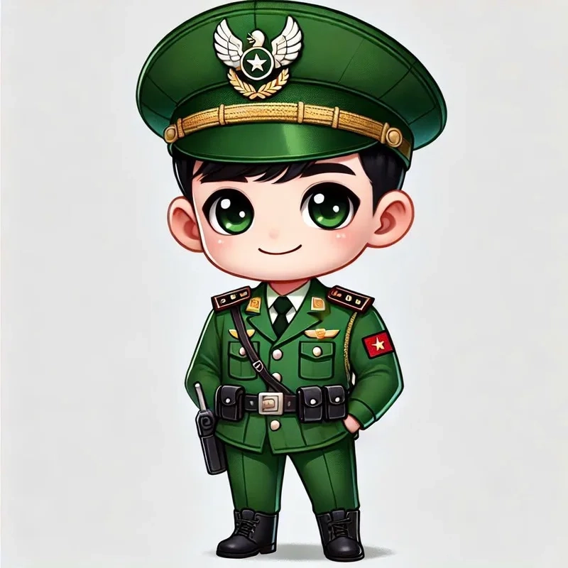 Lưu ngay chibi bộ đội dễ thương hết nấc