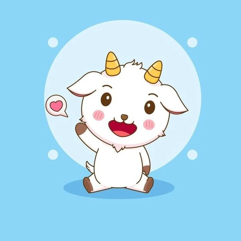 Ngắm trọn bộ hình ảnh con dê chibi đáng yêu hết nấc