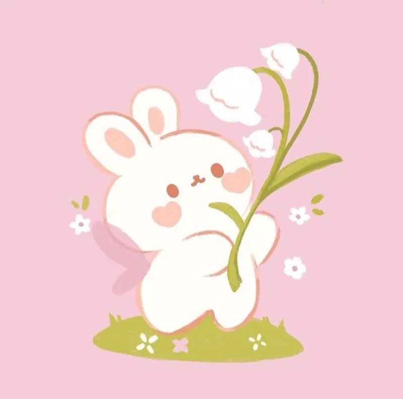 Thưởng thức ngay bộ hình nền thỏ cute chibi ngộ nghĩnh