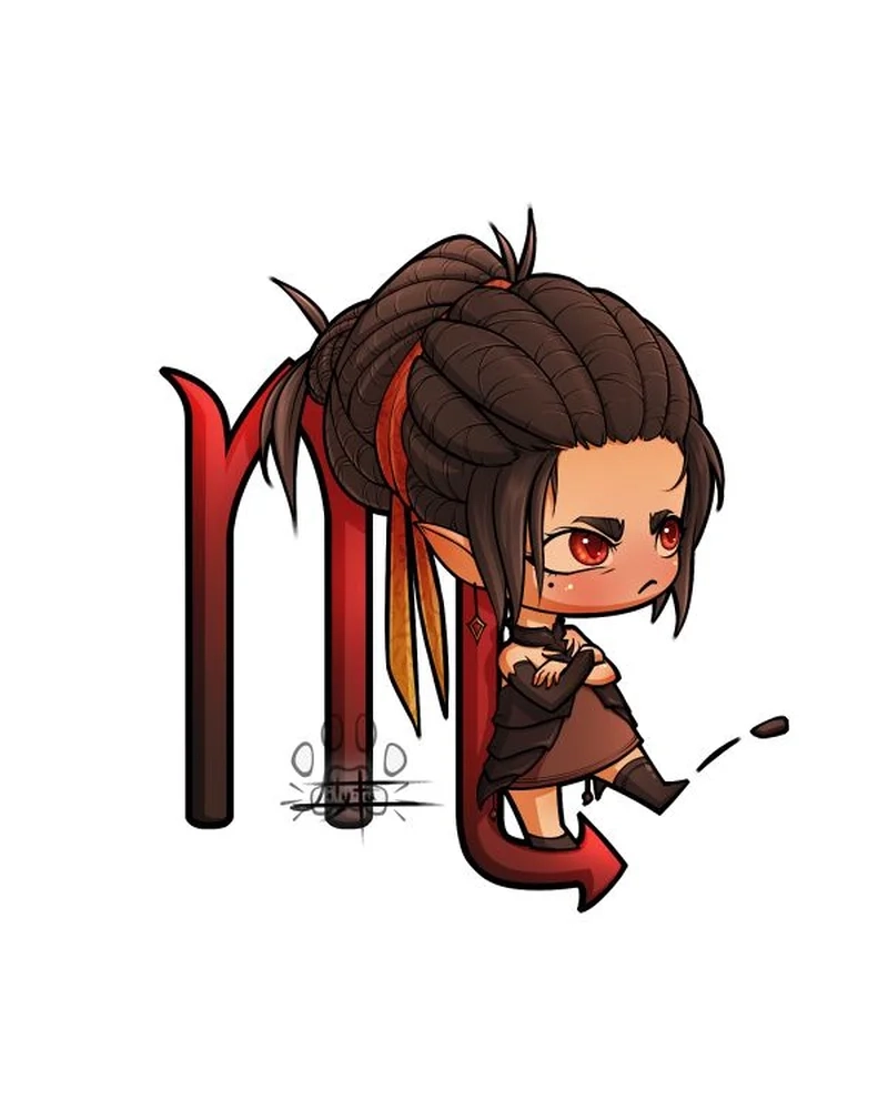 Tận hưởng niềm vui với ảnh anime chibi cung bọ cạp