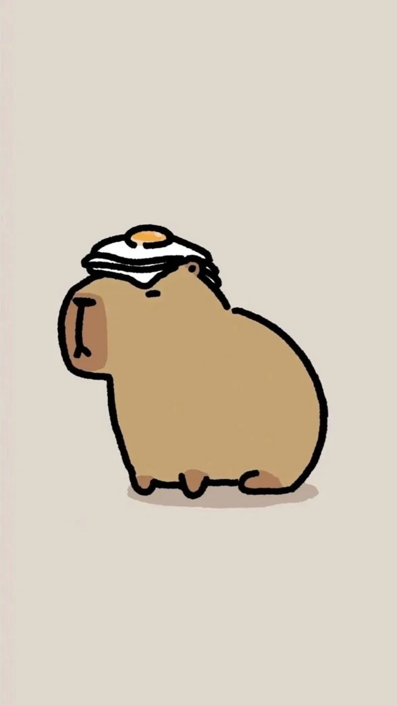Ngắm ngay bộ chibi ảnh capybara cute chibi siêu dễ thương