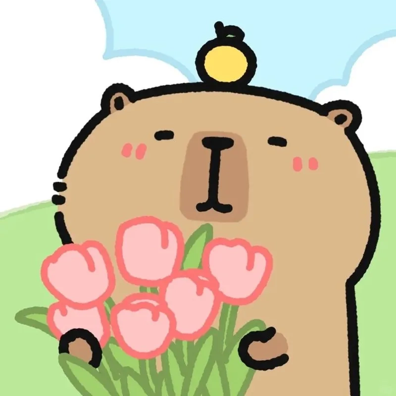 Trang trí màn hình với hình nền capybara chibi cute lung linh