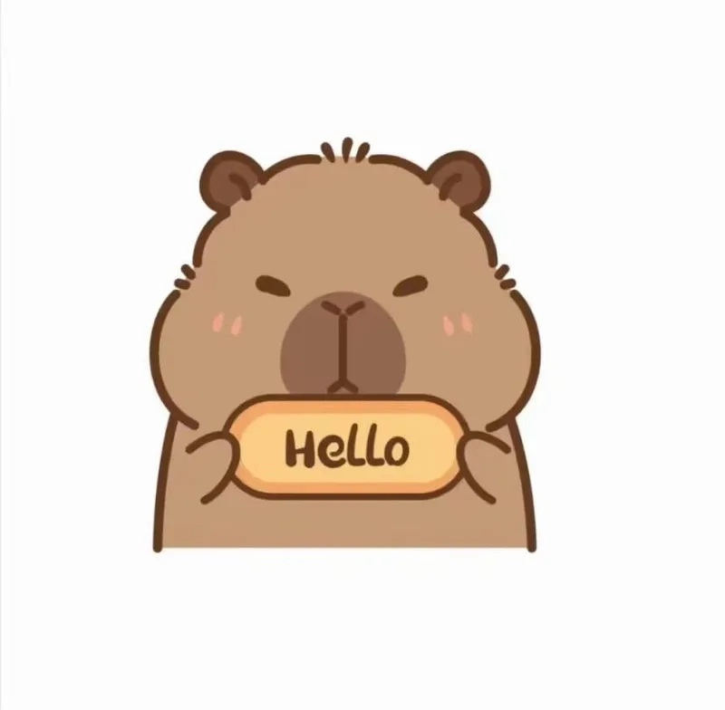 Trang trí desktop với hình ảnh nền capybara chibi cực cute
