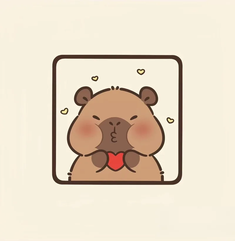 Thỏa sức chiêm ngưỡng chibi hình ảnh capybara chibi dễ thương