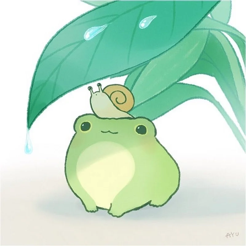 Chiêm ngưỡng ngay hình ếch chibi dễ thương hút hồn