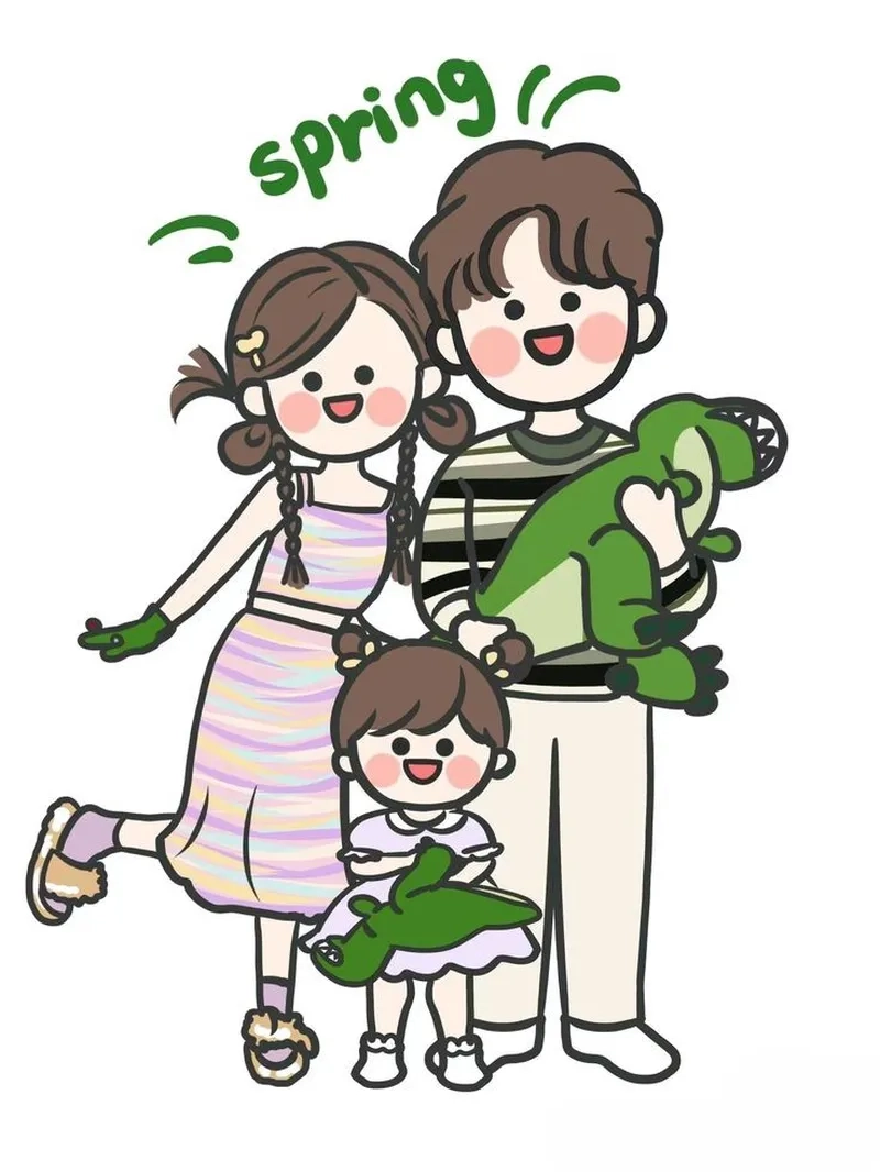 Tuyển chọn hình ảnh chibi về gia đình cực hot