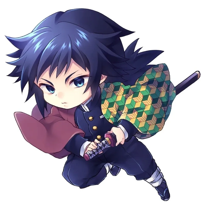 Thả tim với chibi giyu siêu dễ thương