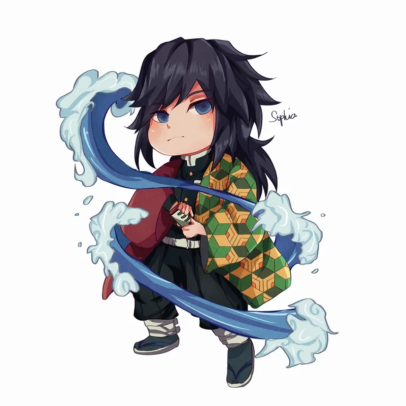 Chiêm ngưỡng phiên bản mini với giyu tomioka chibi