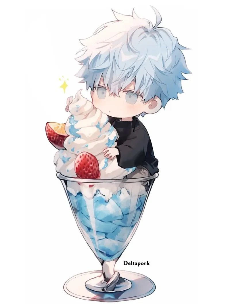 Tải về phiên bản PNG siêu đáng yêu gojo chibi png