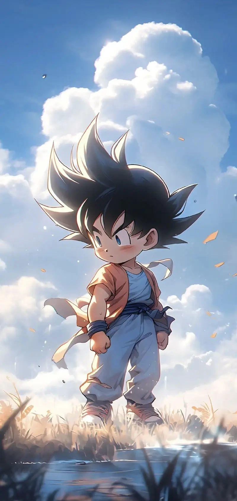 Trang trí màn hình với hình goku chibi sinh động