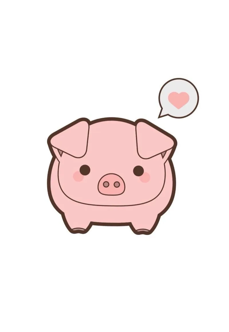 Bộ sưu tập heo chibi cute dễ thương miễn chê
