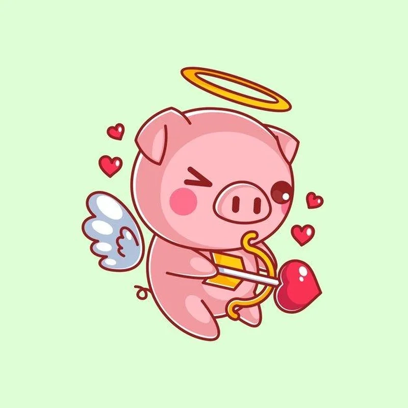 Ngắm trọn nét đáng yêu của heo con dễ thương chibi