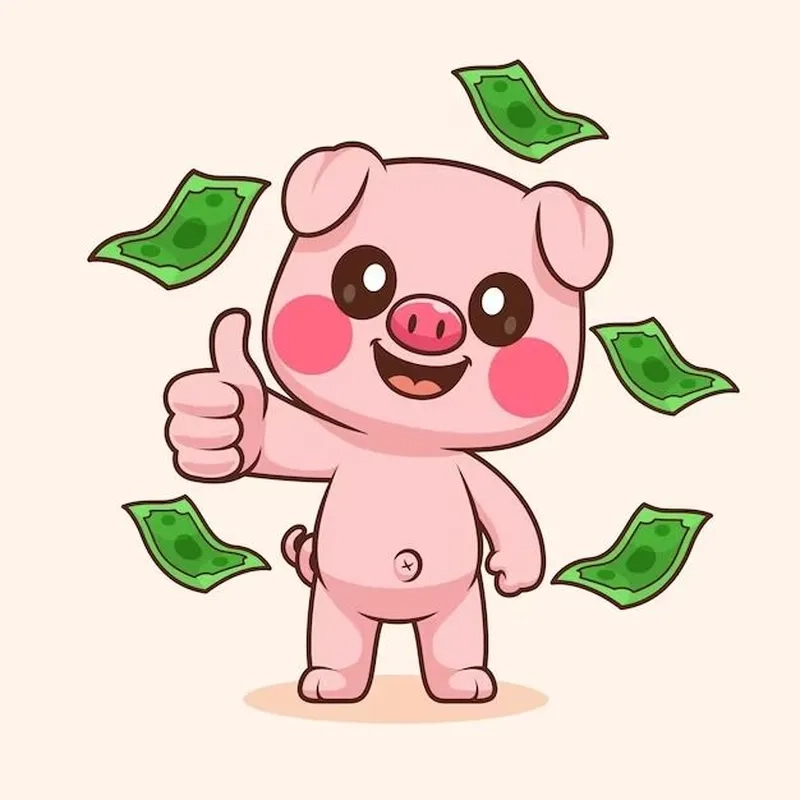 Thỏa sức sáng tạo với hình con heo chibi siêu xinh