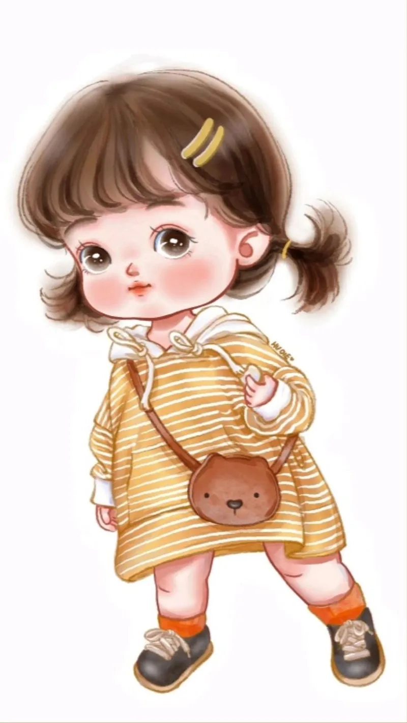 Bộ ảnh chibi em bé dễ thương hot trend 2025