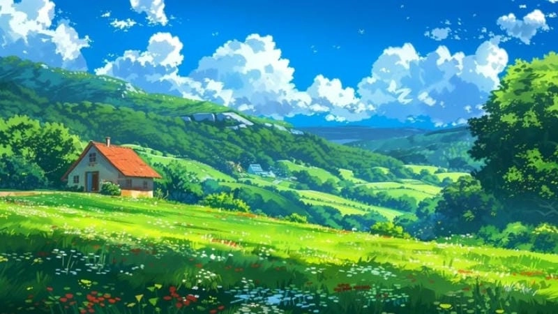 Thức dậy cùng hình thiên nhiên chill dễ thương