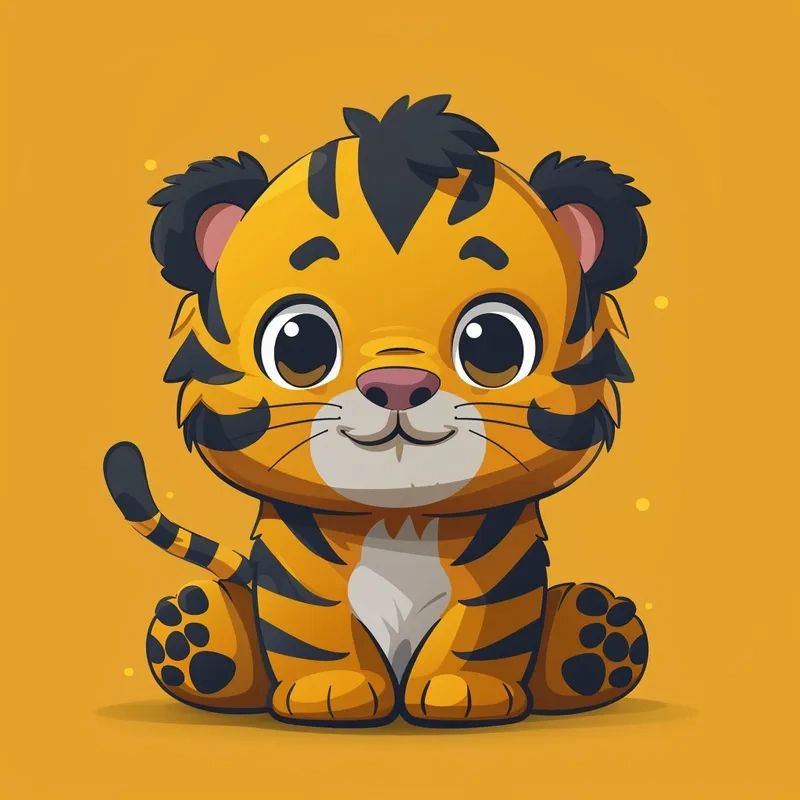 Ấn tượng với tiger hổ chibi cute phong cách độc đáo
