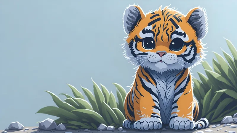 Đổi mới phong cách với hình nền hổ chibi đẹp lạ
