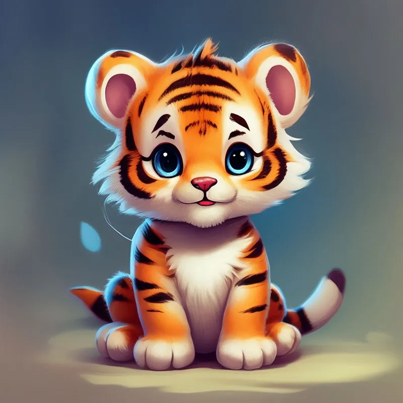 Thưởng thức bộ hình ảnh con hổ chibi cực độc đáo
