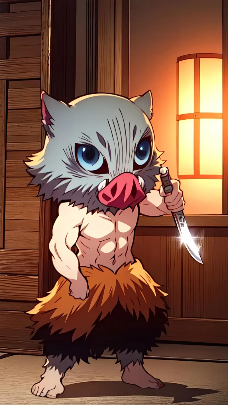 Biến màn hình sinh động với inosuke chibi wallpaper