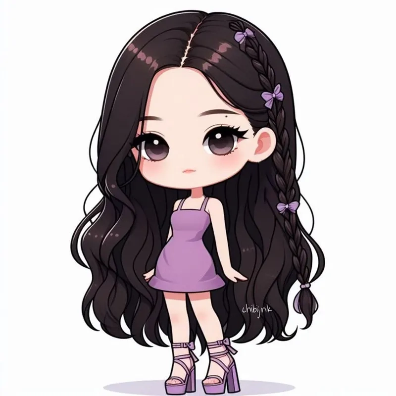 Trang trí màn hình với hình nền jennie chibi tuyệt đẹp