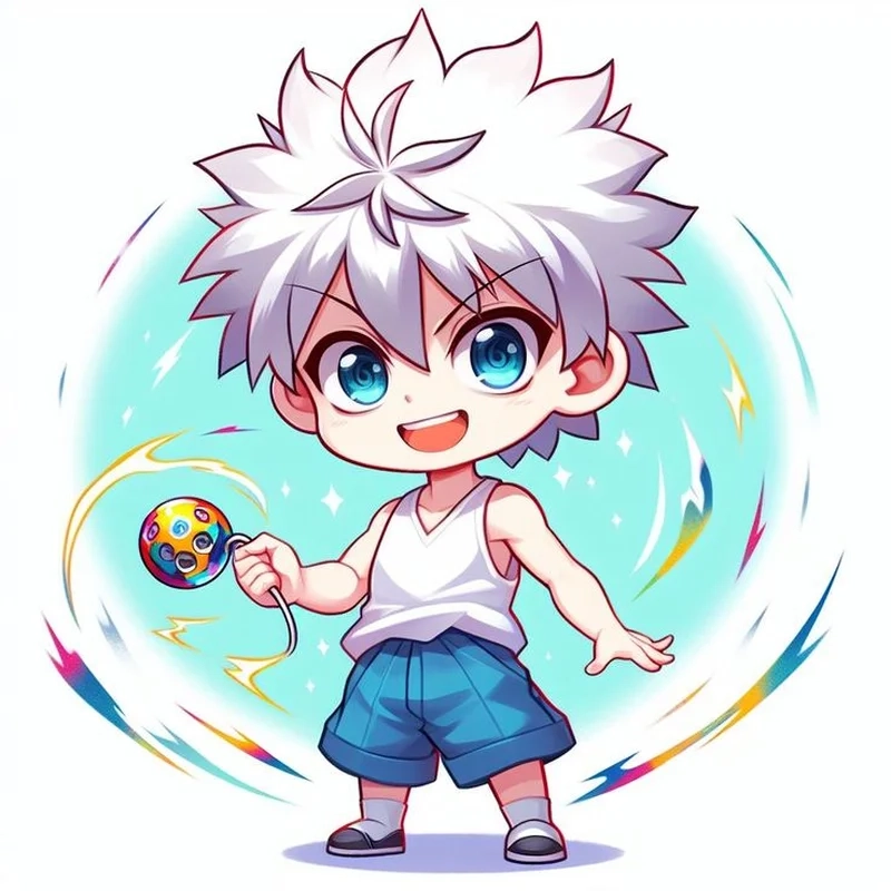 Gương mặt tỏa sáng của killua chibi cute hút mắt
