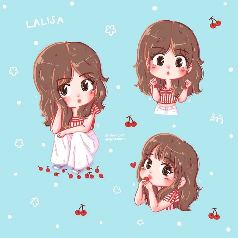 Cùng ngắm lisa blackpink chibi đầy phong cách