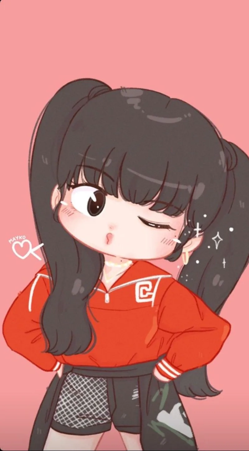 Ngắm nhìn lisa chibi blackpink siêu dễ thương
