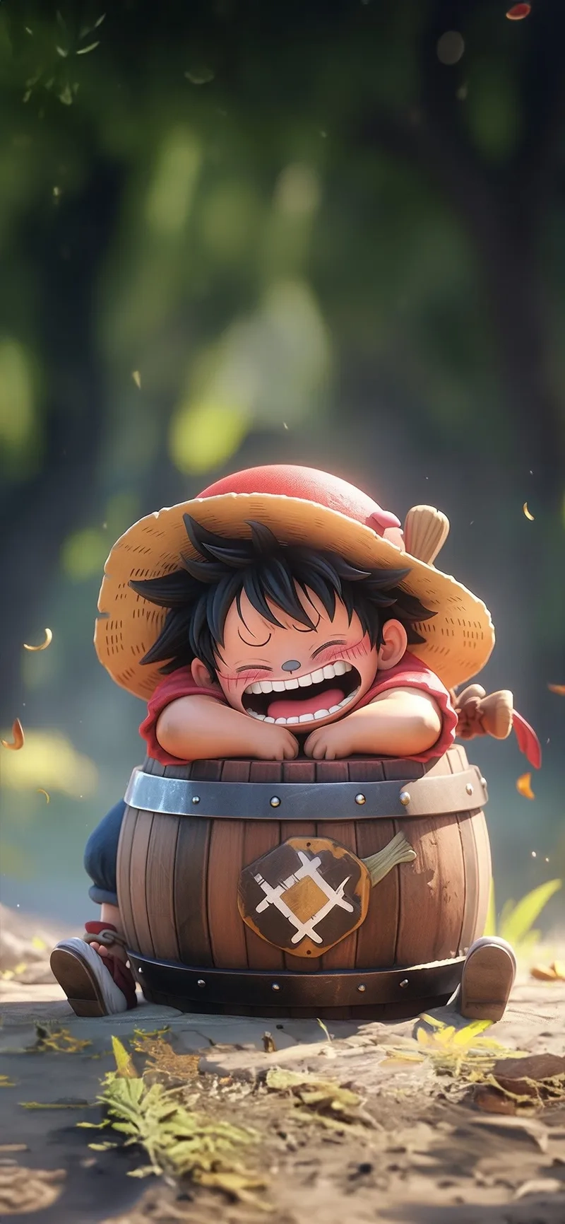 Biến hình nền sinh động với luffy chibi cute mỗi ngày