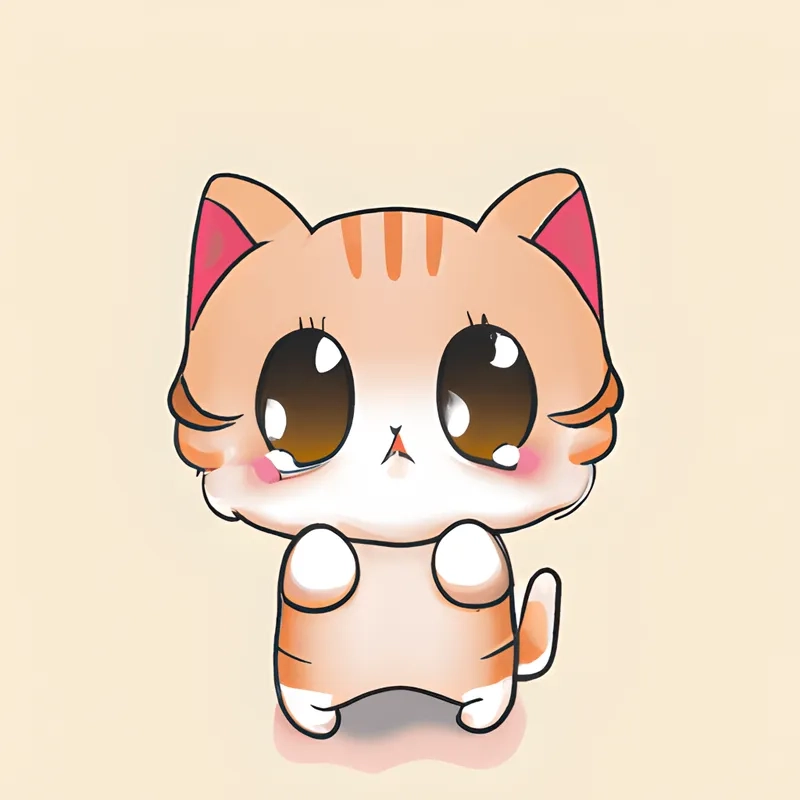 Ngắm ngay bộ cute hình nền mèo chibi siêu dễ thương