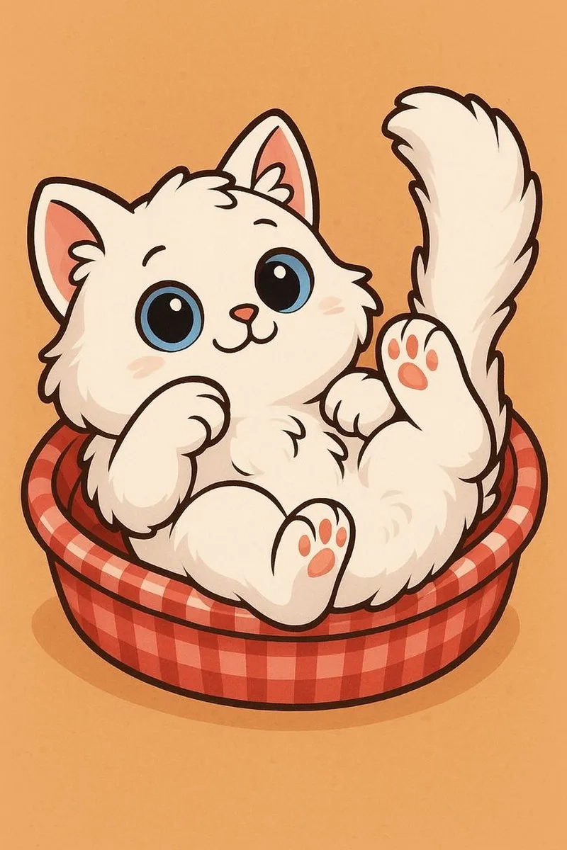 Trang trí màn hình với hình nền mèo chibi cute lung linh