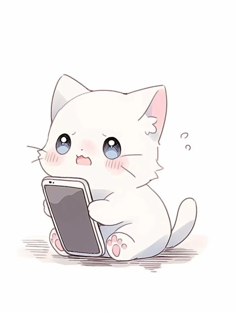 Trang trí desktop với hình nền mèo chibi cực xinh