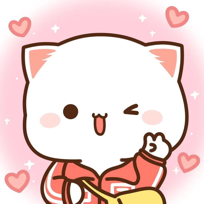 Trang trí màn hình với hình chibi mèo hot trend