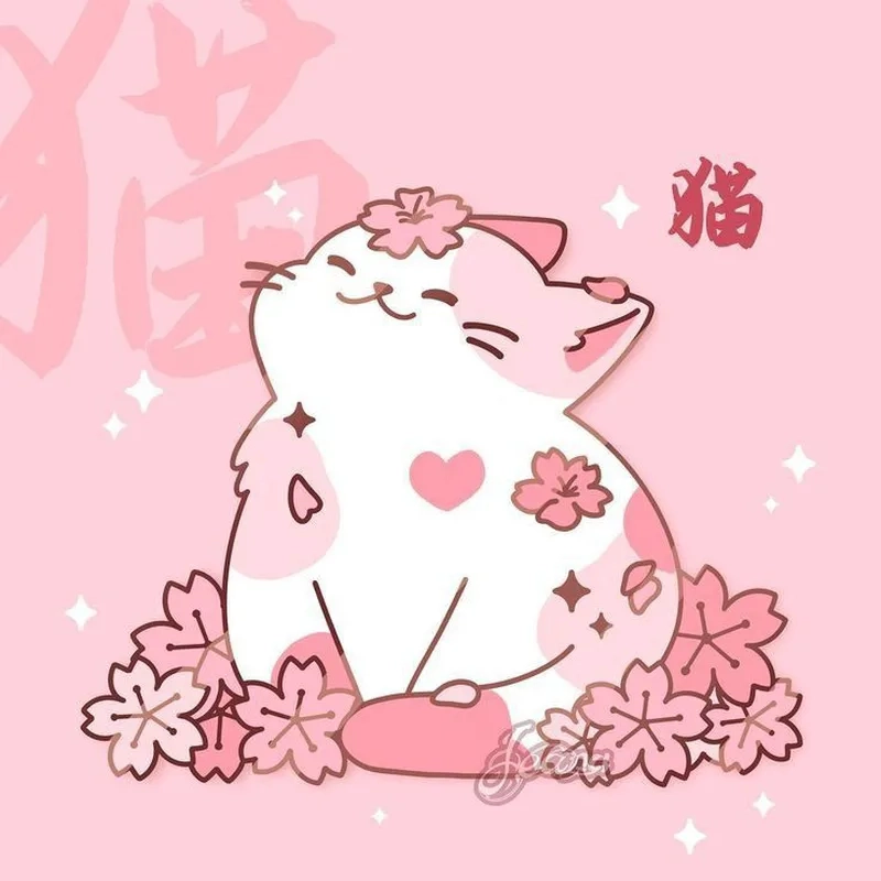 Ngắm nhìn hình chibi con mèo cực dễ thương