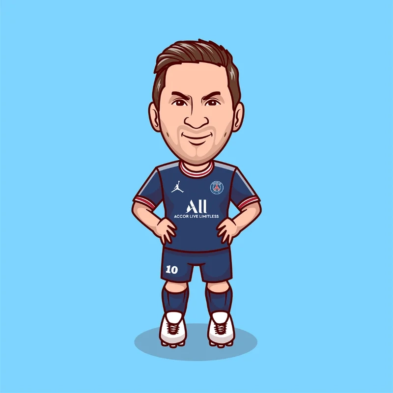 Biến màn hình sinh động cùng hình messi chibi