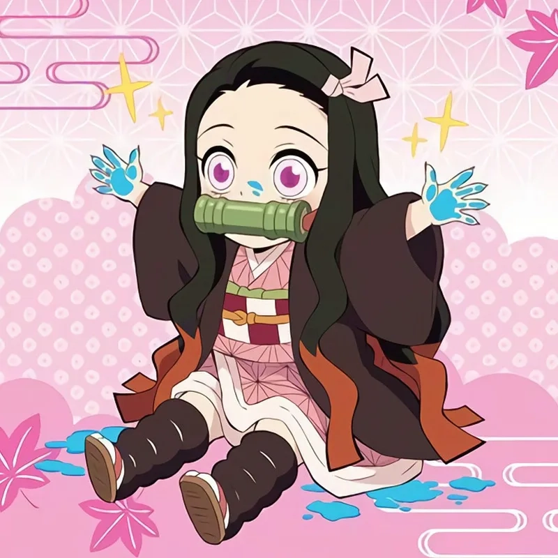 Biến màn hình sinh động với hình nền nezuko cute chibi