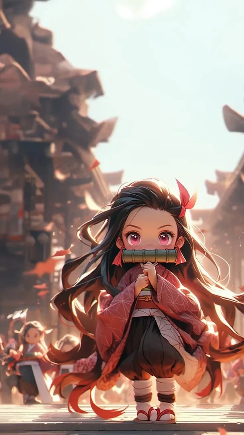 Sử dụng avatar siêu dễ thương avatar nezuko chibi