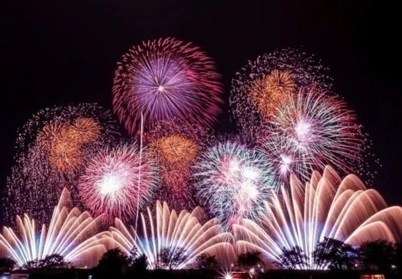 Cùng đắm mình trong pháo hoa năm mới rực rỡ