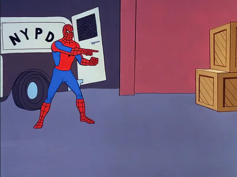 Cười ngất với spiderman pointing meme cực hot trên mạng