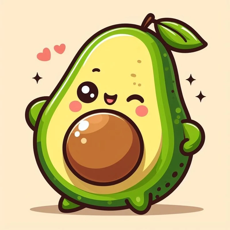 Quả bơ chibi có gì đẹp