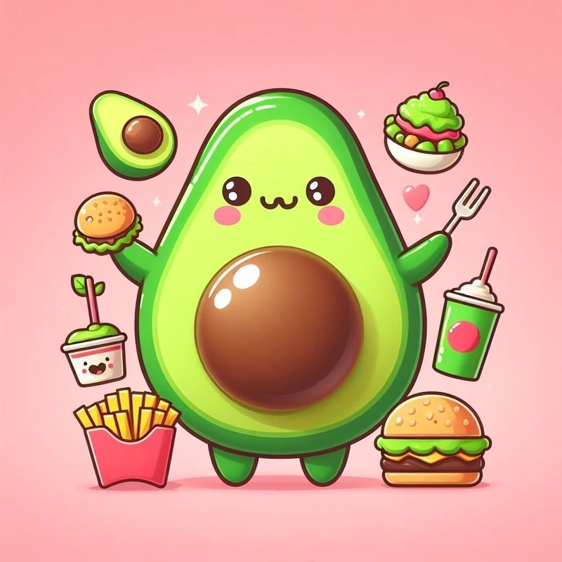 Tỏa sáng phong cách đáng yêu qua quả bơ chibi cute