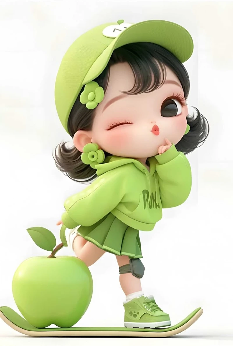 Tỏa sáng mùa thu cùng hồng táo chibi xinh xắn