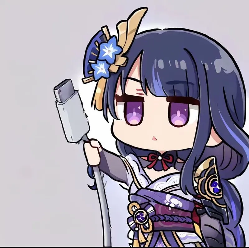 Sưu tầm raiden shogun genshin chibi cho fan hâm mộ