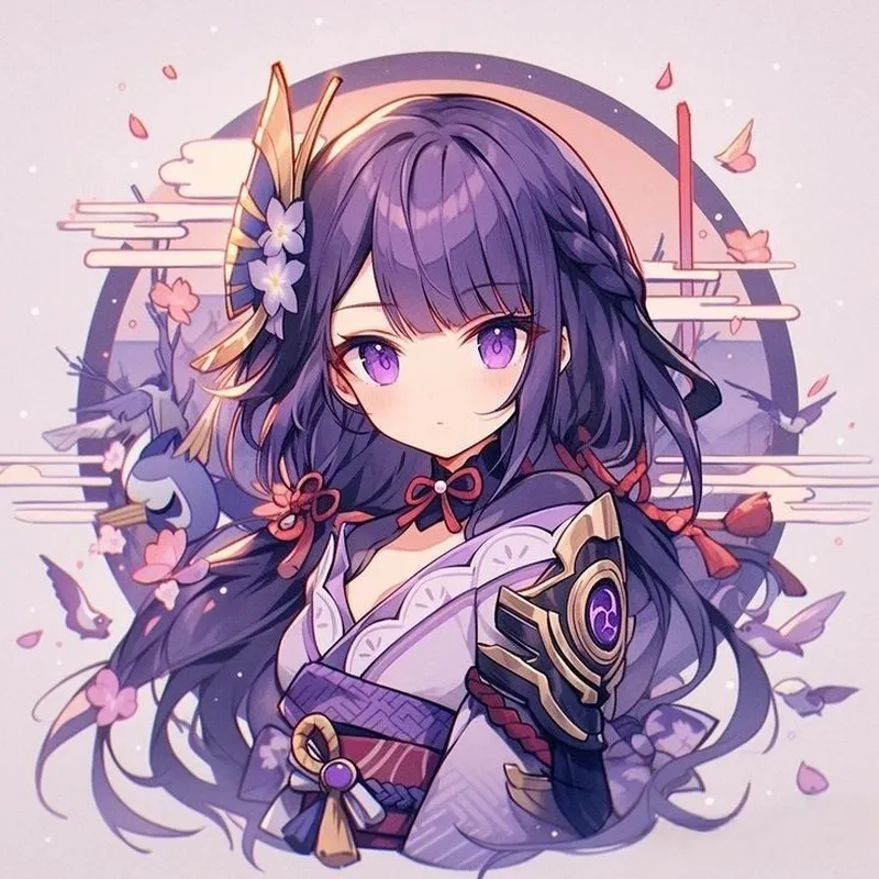 Thay đổi màn hình với chibi raiden shogun wallpaper