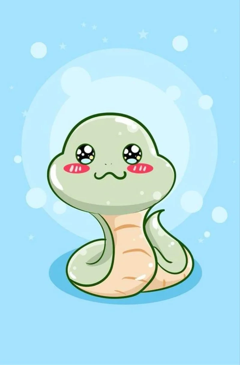 Ngắm trọn bộ hình con rắn chibi ngộ nghĩnh vui nhộn