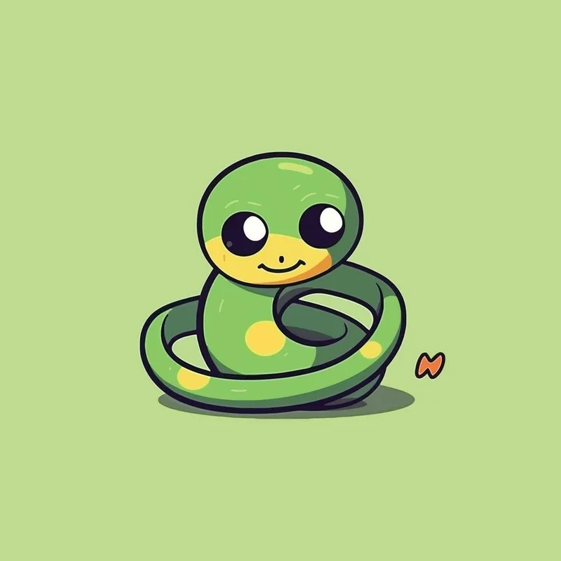 Tải ngay ảnh rắn chibi dễ thương cực chất lượng