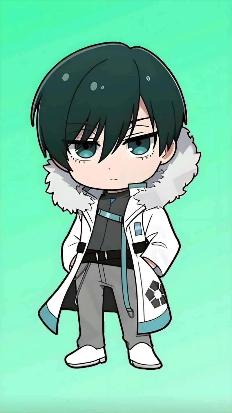 Hình trong suốt rõ nét itoshi rin chibi png
