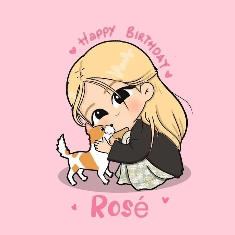Ngắm nhìn hình rose chibi và thả tim liền