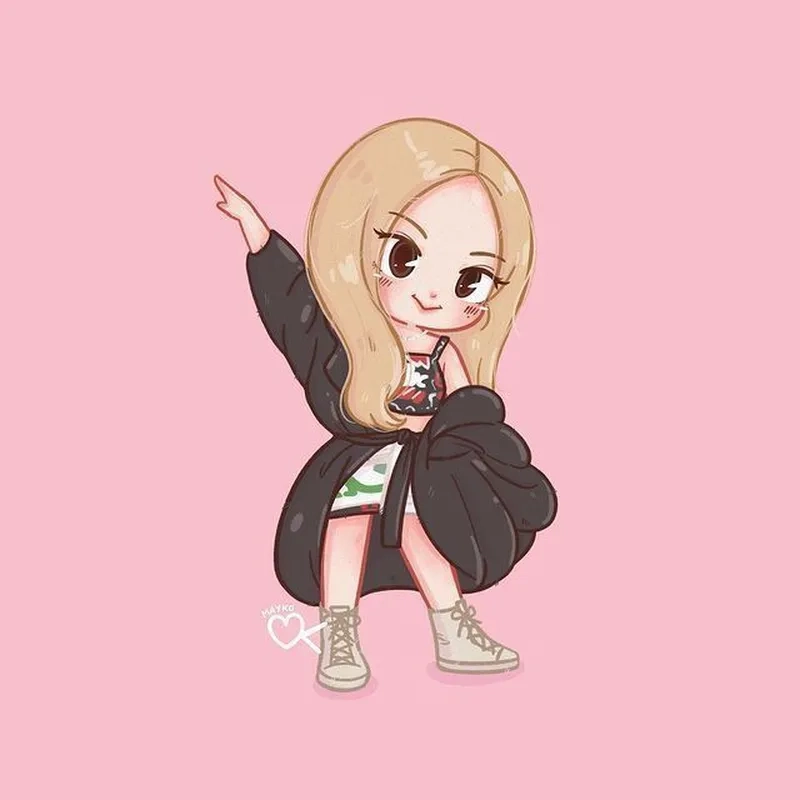 Khám phá ngay ảnh rose blackpink cute chibi siêu xinh