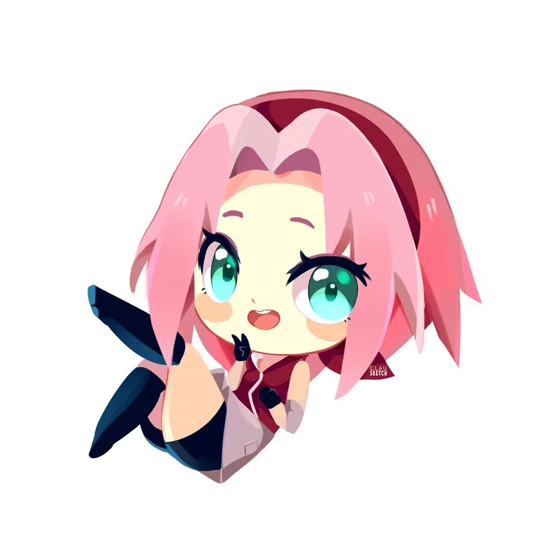 Sử dụng sakura haruno chibi png làm avatar độc đáo