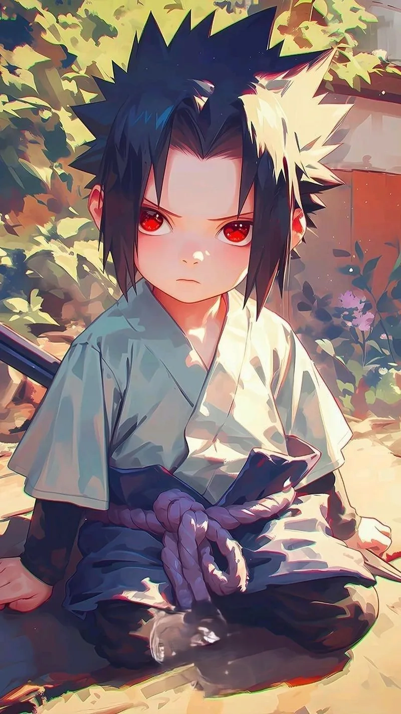 Cá tính mạnh mẽ qua nét vẽ sasuke chibi ngầu